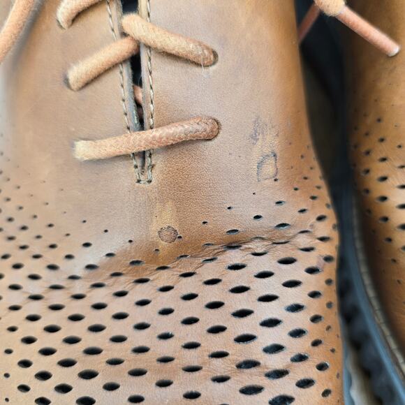 Cole Haan 2.Zerogrand Oxfords Men's 12 M Brown Leather Laser Wingtip Dress Shoes - Picture 6 of 10